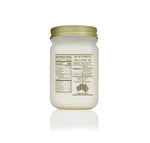 Jar with a gold lid on a white background