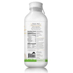 White bottle with a label on a white background