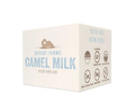 Box of Desert Farms camel milk on a white background