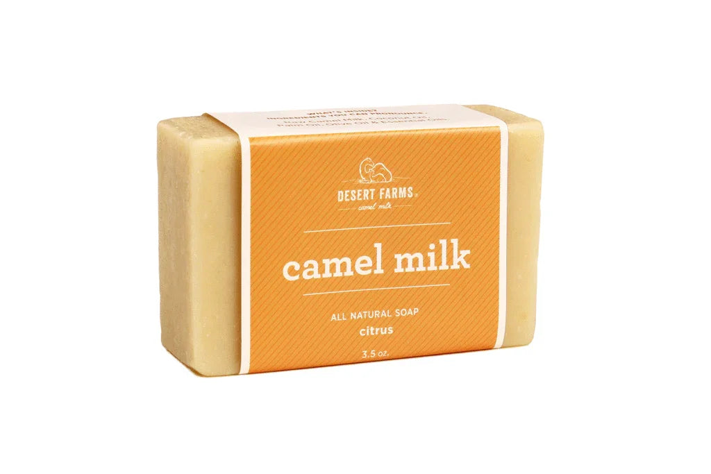 Desert Farms Camel Milk Soap - Citrus all natural soap 3.5 oz on a white background