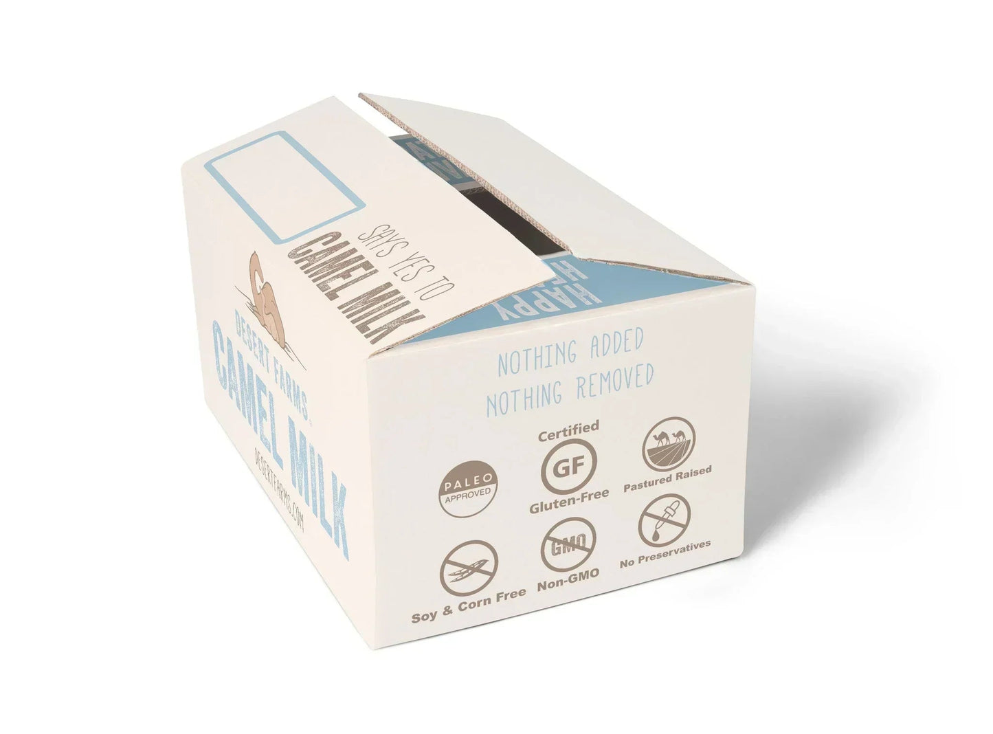 Box of Camel Milk on a white background